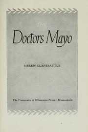 Cover of: The Doctors Mayo by Helen Clapesattle