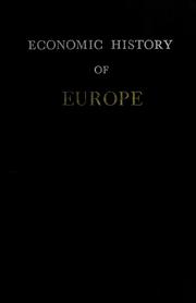 Cover of: Economic history of Europe by Shepard Bancroft Clough