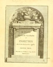 Cover of: Dr. Sulzers Abgekürtze Geschichte der Insecten by J. H. Sulzer
