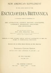 Cover of: The Encyclopaedia Britannica: ... A dictionary of arts, sciences and general literature.