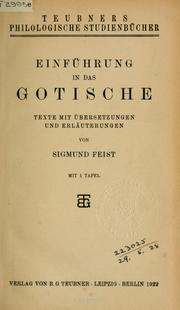 Cover of: Einführung in das Gotische: Texte mit Übersetzungen und Erläuterungen