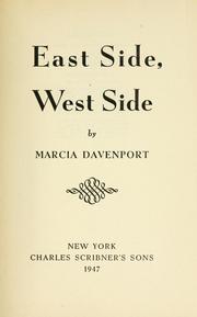 Cover of: East Side, West Side