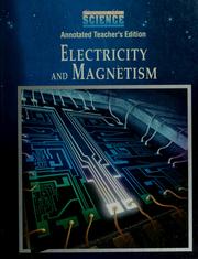 Cover of: Electricity and magnetism by Anthea Maton