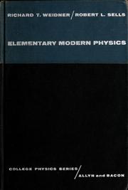 Cover of: Elementary modern physics by Richard T. Weidner