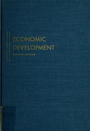 Cover of: Economic development by Benjamin Howard Higgins