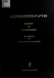 Cover of: Elephantine-Papyri.