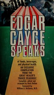 Cover of: Edgar Cayce speaks