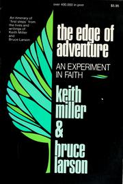Cover of: The edge of adventure: an experiment in faith