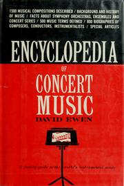 Cover of: Encyclopedia of concert music.