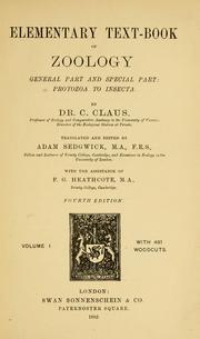 Cover of: Elementary text-book of zoology: general part and special part: protozoa to insecta.