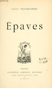 Cover of: Épaves.