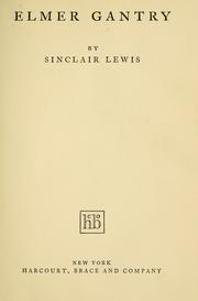 Cover of: Elmer Gantry by Sinclair Lewis