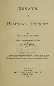 Cover of: Essays on political economy