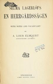 Cover of: herrgårdssägen