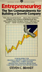 Cover of: Entrepreneuring by Steven C. Brandt