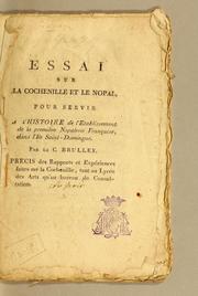 Cover of: Essai sur la cochenille et le nopal by Augustin Jean Brulley