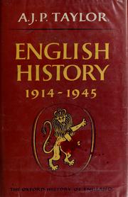 Cover of: English History: 1914-1945