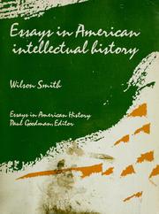 Cover of: Essays in American intellectual history