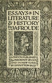 Cover of: Essays in literature & history