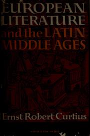 Cover of: European literature and the Latin Middle Ages.