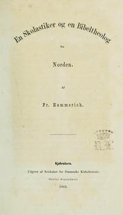 Cover of: En skolastiker og en bibeltheolog fra Norden