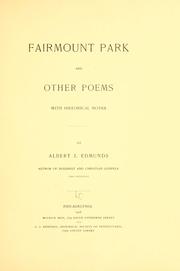 Fairmount Park, and other poems with historical notes