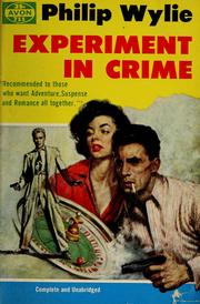 Cover of: Experiment in crime