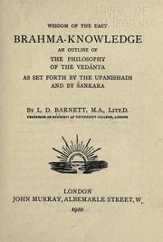Cover of: Brahma-knowledge by Lionel D. Barnett