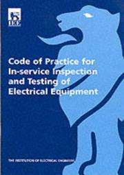 Code of practice for in-service inspection and testing of electrical equipment