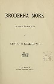 Cover of: Bröderna Mörk.