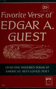 Cover of: Favorite verse by Edgar A. Guest