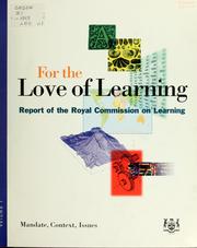Cover of: For the love of learning by Ontario. Royal Commission on Learning.