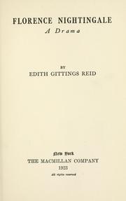 Cover of: Florence Nightingale by Edith Gittings Reid