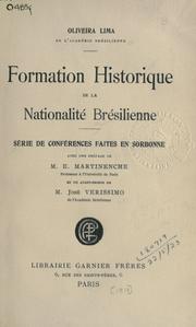 Cover of: Formation historique de la Nationalité Brésilienne by Manuel de Oliveira Lima