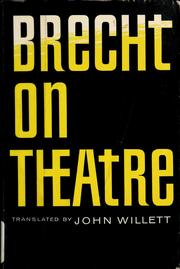 Cover of: Brecht on theatre by Bertolt Brecht
