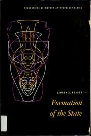 Cover of: Formation of the state by Lawrence Krader