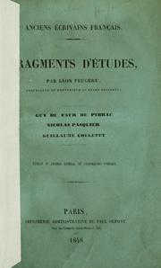 Cover of: Fragments d'études.