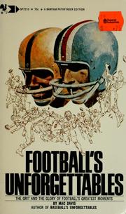 Cover of: Football's unforgettables