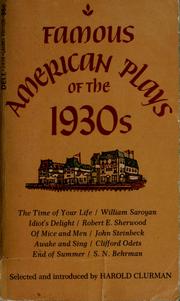 Cover of: Famous American plays of the 1930s
