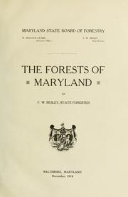 Cover of: The forests of Maryland by Maryland. State Board of Forestry.