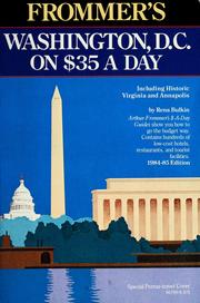 Cover of: Frommer's Washington, D.C. on $35 a day by Rena Bulkin