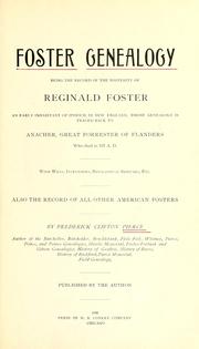 Cover of: Foster genealogy by Frederick Clifton Pierce
