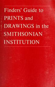 Cover of: Finders' guide to prints and drawings in the Smithsonian Institution