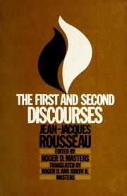 Cover of: The first and second discourses. by Jean-Jacques Rousseau