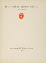 Cover of: The Folger Shakespeare Library, Washington