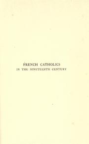 Cover of: French Catholics in the nineteenth century