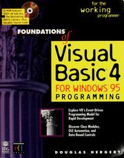Foundations of Visual Basic 4 for Windows 95 programming by Douglas Hergert