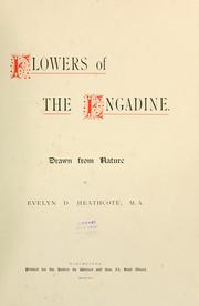 Cover of: Flowers of the Engadine.: Drawn from nature.