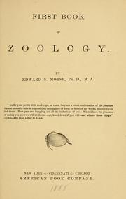 Cover of: First book of zoölogy by Edward Sylvester Morse