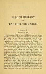 Cover of: French history for English children